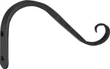 Landscapers Select GB-3021 Hanging Plant Hook, 5-3/4 in L, 3.5 in H, Steel, Matte Black, Wall Mount Mounting
