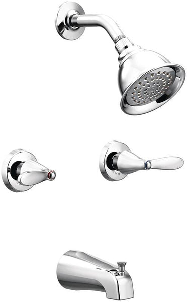 TUB-SHOWER FAUCET 2-HNDL CHRM