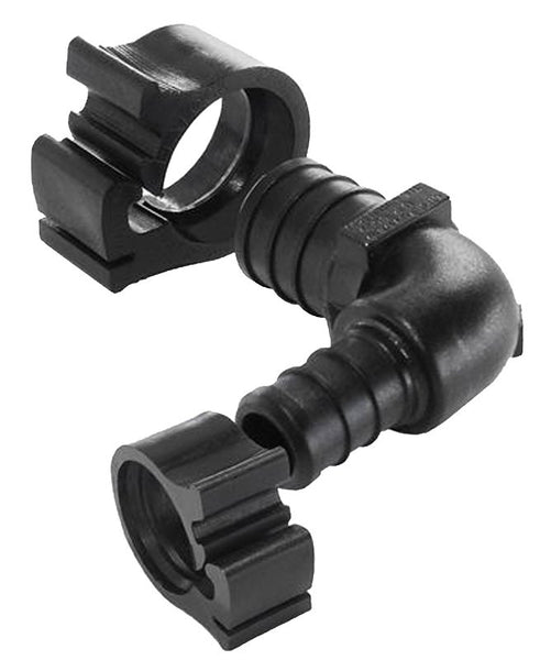 Flair-It PEXLOCK 30805 Reducing Pipe Elbow, 3/4 x 1/2 in, 90 deg Angle, Black, 100 psi Pressure