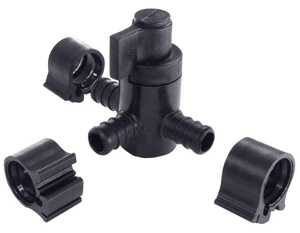 Flair-It 30910 Bypass Valve, 1/2 x 1/2 x 1/2 in Connection, PEX, 100 psi Pressure, Polysulfone Body