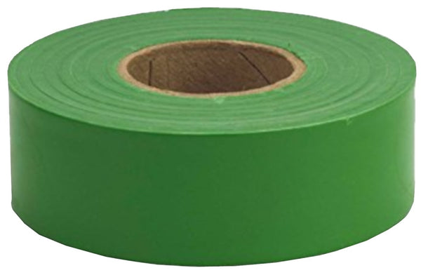 CH Hanson 17026 Flagging Tape, 300 ft L, 1-3/16 in W, Green, Polyethylene