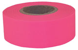 CH Hanson Sub-Zero Series 17006 Flagging Tape, 150 ft L, 1-3/16 in W, Fluorescent Pink, PVC