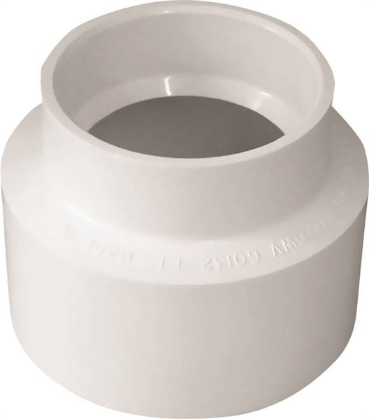 CANPLAS 414210BC Adapter Coupling, 4 in, Hub, PVC, White