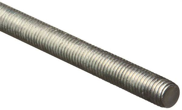 Stanley Hardware N179-531 Threaded Rod, 1/2-13 Thread, 36 in L, A Grade, Steel, Zinc, UNC Thread