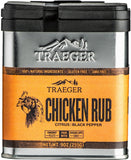 Traeger SPC170 Chicken Rub, Black Pepper, Citrus Flavor, 9 oz Tin