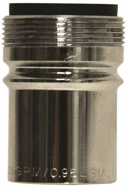 Danco 10492 Faucet Aerator, 15/16-27 x 55/64-27 Male x Female Thread, Brass, Chrome Plated, 0.25 gpm