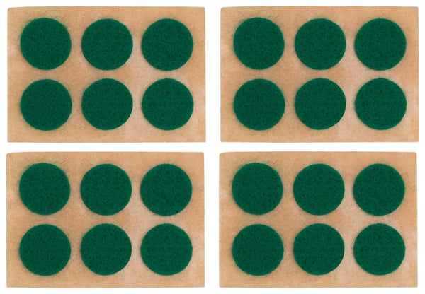 ProSource PH-122294-PS Furniture Pad, Felt Cloth, Green, 5/8 in Dia, 1/16 in Thick, Round