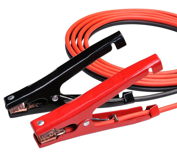 ProSource 081214 Booster Cable, 8 AWG Wire, 4-Conductor, Clamp, Stranded, Red/Black Sheath