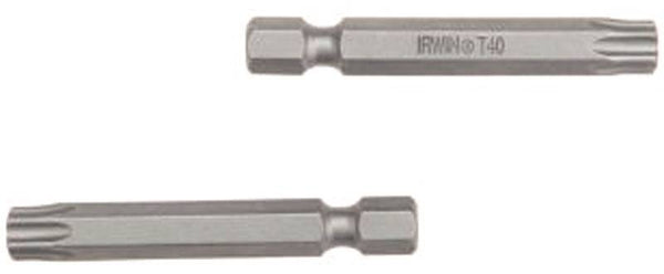 IRWIN 93318 Power Bit, T10 Drive, Torx Drive, 1/4 in Shank, Hex Shank, 1-15/16 in L, High-Grade S2 Tool Steel