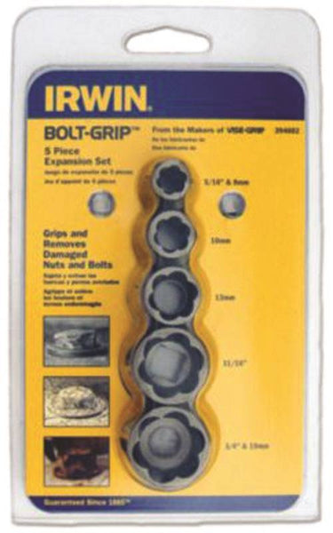 IRWIN Bolt-Grip 394002 Expansion Set, 5-Piece, HCS, Specifications: Reverse Spiral Flute