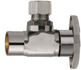 Plumb Pak PP60PCLF Shut-Off Valve, 1/2 x 3/8 in Connection, Sweat x Compression, Brass Body