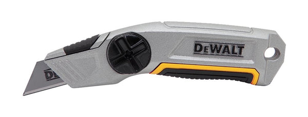 DeWALT T-060 Utility Knife, 2-1/2 in L Blade, 5/8 in W Blade, Metal Blade, Ergonomic Handle, Silver Handle