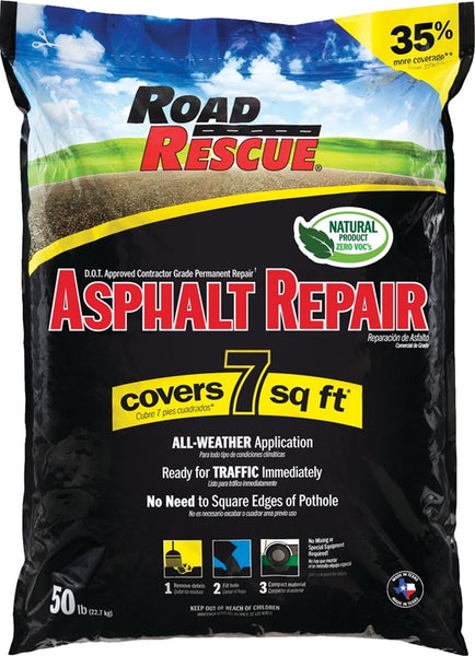 Road Rescue AP-50 Pre-Mixed Patch, Black, 50 lb Bag