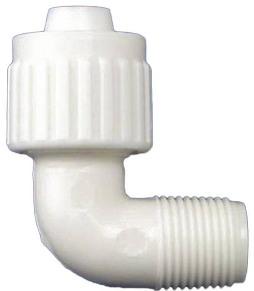 Flair-It PEXLOCK 16810 Pipe Elbow, 1/2 x 3/8 in, MPT, 90 deg Angle