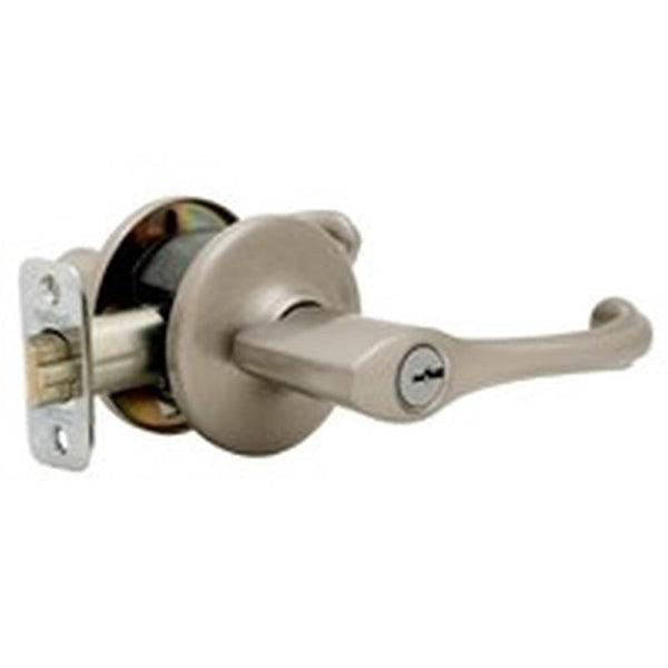Kwikset 405DNL15ALRCS Entry Lever Lockset, Satin Nickel