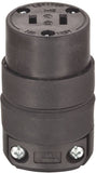 Leviton 000-115CR-000 Electrical Connector, 2 -Pole, 15 A, 125 V, NEMA: NEMA 5-15R, Black