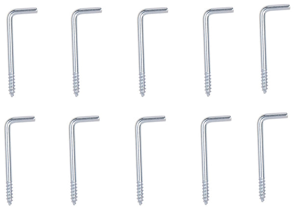 ProSource Screw Hook, 3/8 in Opening, 3 mm Thread, 1-3/8 in L, Steel, Zinc