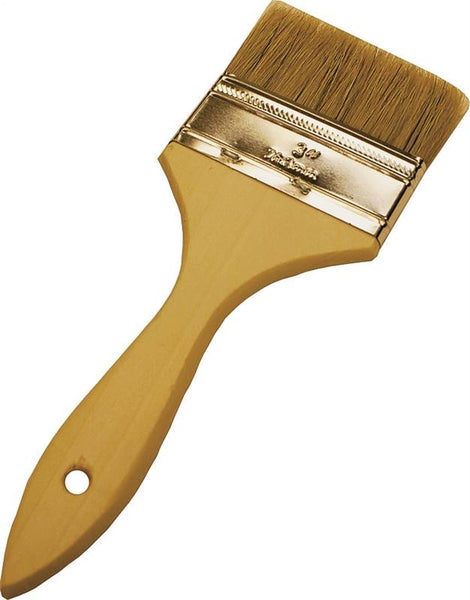 WOOSTER F5117-3 Paint Brush, 3 in W, 1-11/16 in L Bristle, Soft Natural China Bristle, Plain-Grip Handle