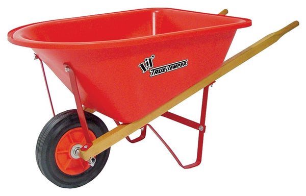 TRUE TEMPER KPWBLW5 Wheelbarrow, Poly, 16 in Wheel