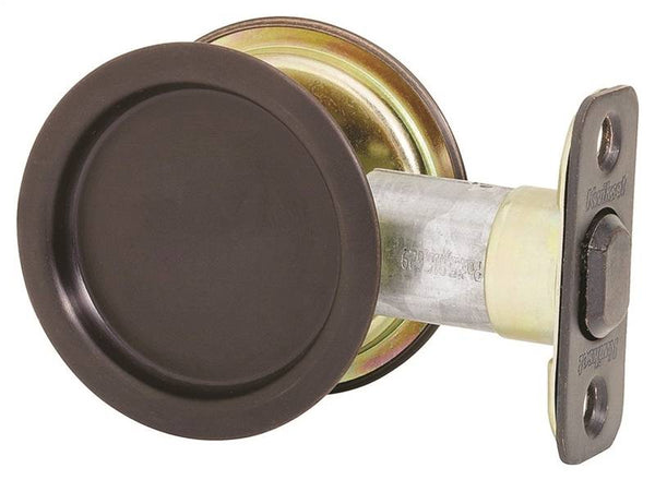 Kwikset 33410/11P Pocket Door Lock, Oil-Rubbed Bronze, 2-3/8 in Backset