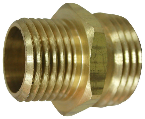 Landscapers Select PMB-469LFBC Hose Adapter, 3/4 x 1/2 in, MHT x MIP, Brass, Brass, For: Garden Hose