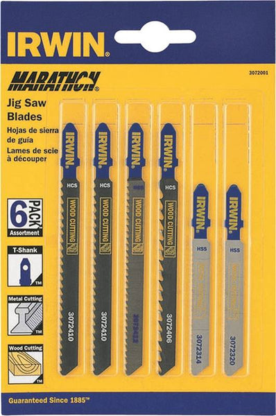 Blade Jigsaw T-shank Asst 6pc