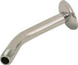 Boston Harbor B1140WH Shower Arm with Flange, 1/2-14 NPT in Connection, Threaded, 7 in L, Plastic