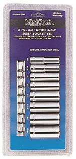 Vulcan TS1008 Socket Set, Chrome Vanadium Steel, Chrome