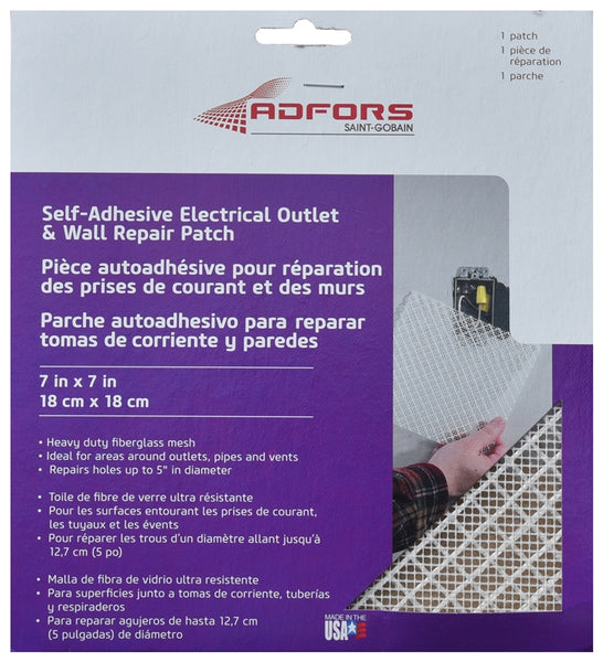 ADFORS FDW6503-U Electrical Outlet/Wall Repair Patch, White