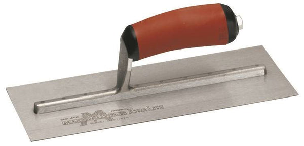 Marshalltown MXS20D Finishing Trowel, 20 in L Blade, 4 in W Blade, Spring Steel Blade, Square End, Curved Handle