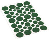 Shepherd Hardware 9423 Furniture Pad, Felt Cloth, Green, Round