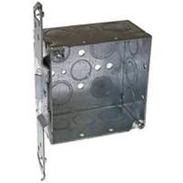 RACO 8235 Welded Box, 2 -Gang, 14 -Knockout, 1/2 in, 1/2 to 3/4 in Knockout, Steel, Gray, Pre-Galvanized