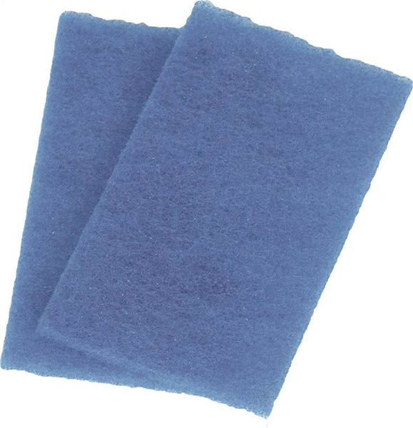 BIRDWELL 355-36 Scouring Pad, 6 in L, 3-1/2 in W, Blue