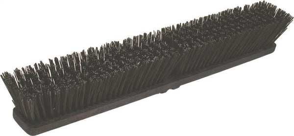 BIRDWELL 2027-12 Broom Head, Threaded, 3 in L Trim, Polystyrene Bristle, Black