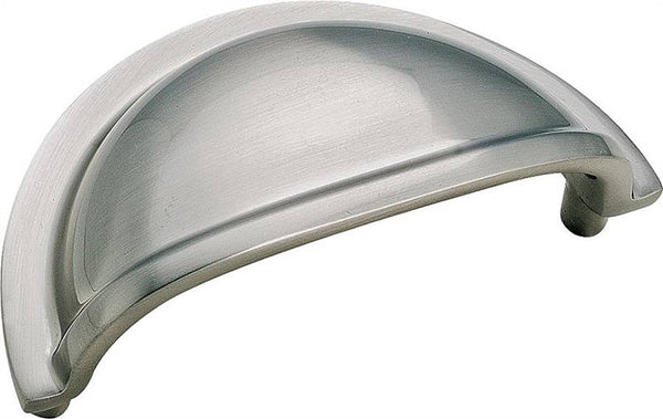 Amerock BP4235G9 Cabinet Pull, 3-1/2 in L Handle, 1-1/4 in H Handle, 1-1/16 in Projection, Brass, Sterling Nickel