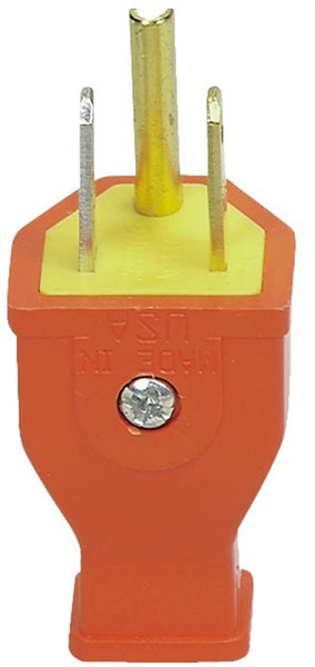 Eaton Wiring Devices SA3990 Electrical Plug, 2 -Pole, 15 A, 125 V, NEMA: NEMA 5-15, Orange
