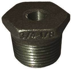 Prosource B241 20X6 Pipe Bushing, 3/4 x 3/8 in, MIP x FIP, Malleable Iron, SCH 40 Schedule, 300 psi Pressure