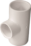 LASCO 401131BC Reducing Pipe Tee, 1 x 3/4 in, Slip, PVC, White, SCH 40 Schedule, 450 psi Pressure