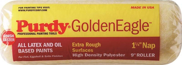 Purdy Golden Eagle 608097 Paint Roller Cover, 1-1/4 in Thick Nap, 9 in L, Polyester Cover