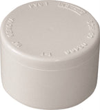 LASCO 447010BC Pipe Cap, 1 in, Slip, PVC, White, SCH 40 Schedule, 450 psi Pressure