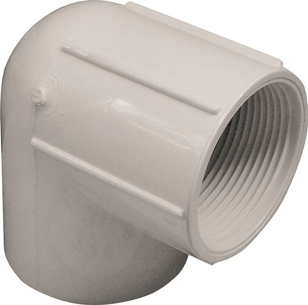 GENOVA 300 Series 33920 Pipe Elbow, 2 in, Slip x FIP, 90 deg Angle, PVC, White, SCH 40 Schedule