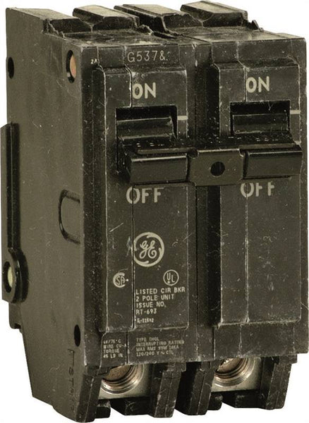 GE Industrial Solutions THQL2150 Feeder Circuit Breaker, Type THQL, 50 A, 2 -Pole, 120/240 V, Plug Mounting