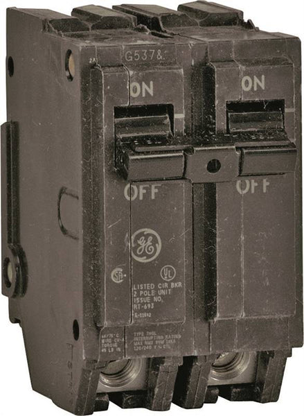 GE Industrial Solutions THQL2160 Feeder Circuit Breaker, Type THQL, 60 A, 2 -Pole, 120/240 V, Plug Mounting
