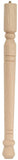 Waddell Early American Series 2572 Table Leg, 21-3/4 in H, Hardwood, Smooth Sanded