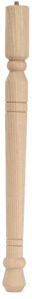 Waddell Early American Series 2566 Table Leg, 15-3/4 in H, Hardwood, Smooth Sanded