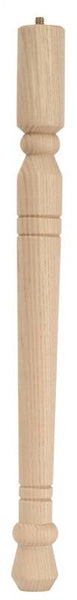 Waddell Early American Series 2556 Table Leg, 5-3/4 in H, Hardwood, Smooth Sanded