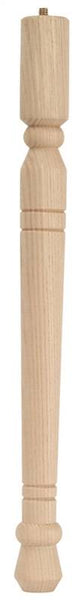 Waddell Early American Series 2558 Table Leg, 7-3/4 in H, Hardwood, Smooth Sanded