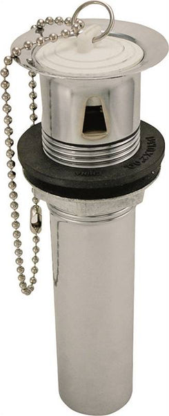 Plumb Pak PP3112PC Lavatory Plug, Pop-Out, Brass, Chrome