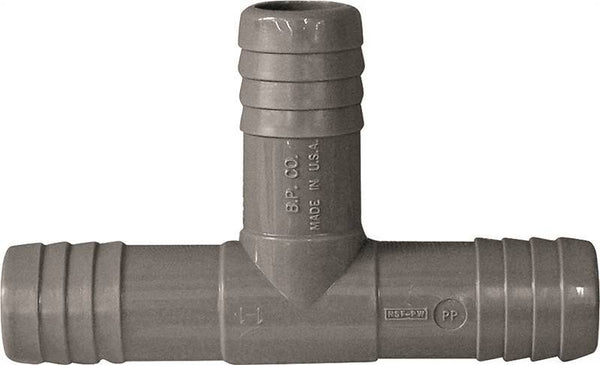 Boshart UPPT-07 Pipe Tee, 3-4 in, Insert, Polypropylene, Gray