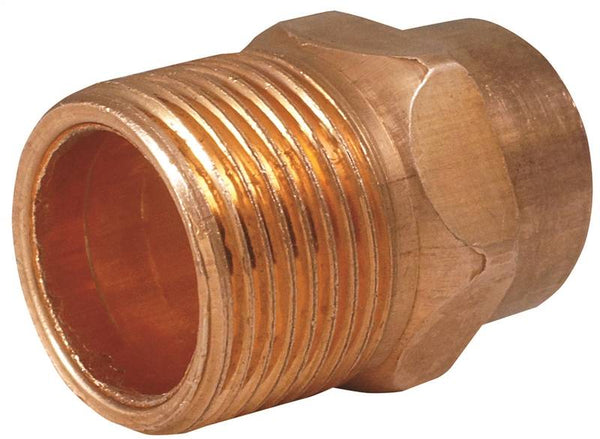 EPC 104 Series 30300 Pipe Adapter, 3/8 in, Sweat x MNPT, Copper